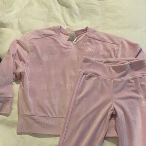 Adidas Light Pink Logo Tracksuit